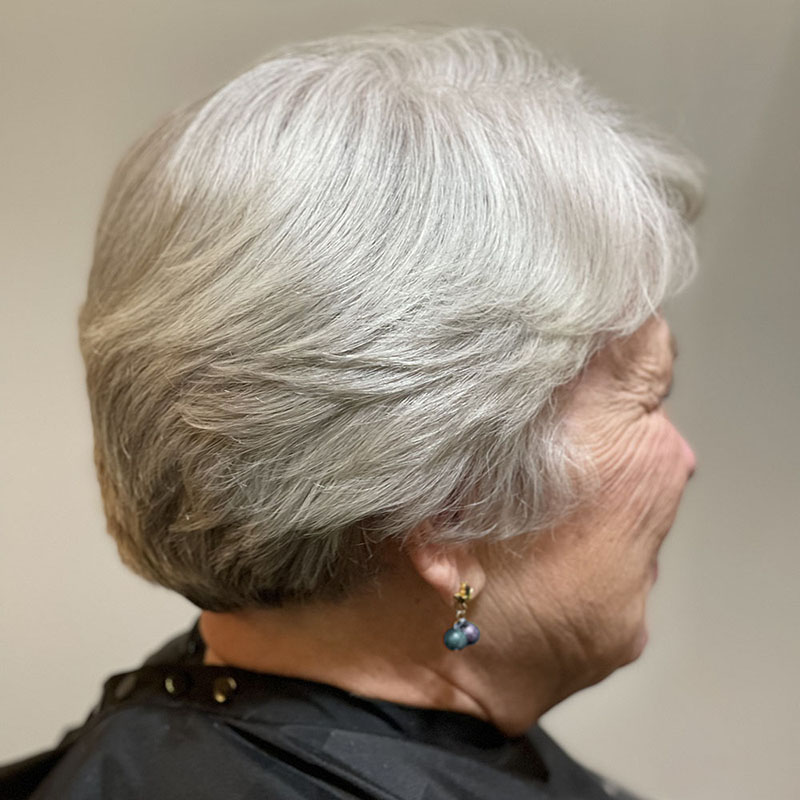 Senior hair cut and color services